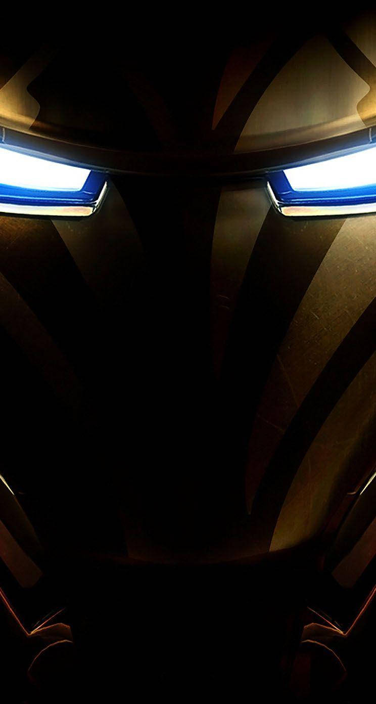 Luminous Helmet Iron Man Iphone Wallpaper