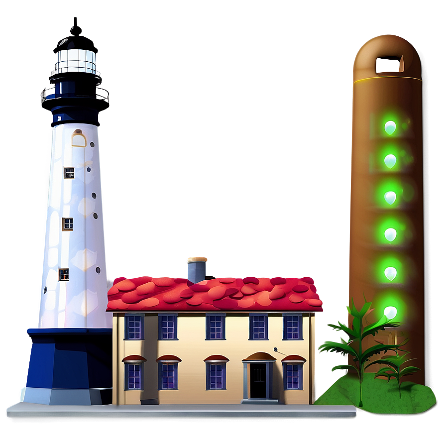 Luminous Lighthouse Building Png 92 PNG