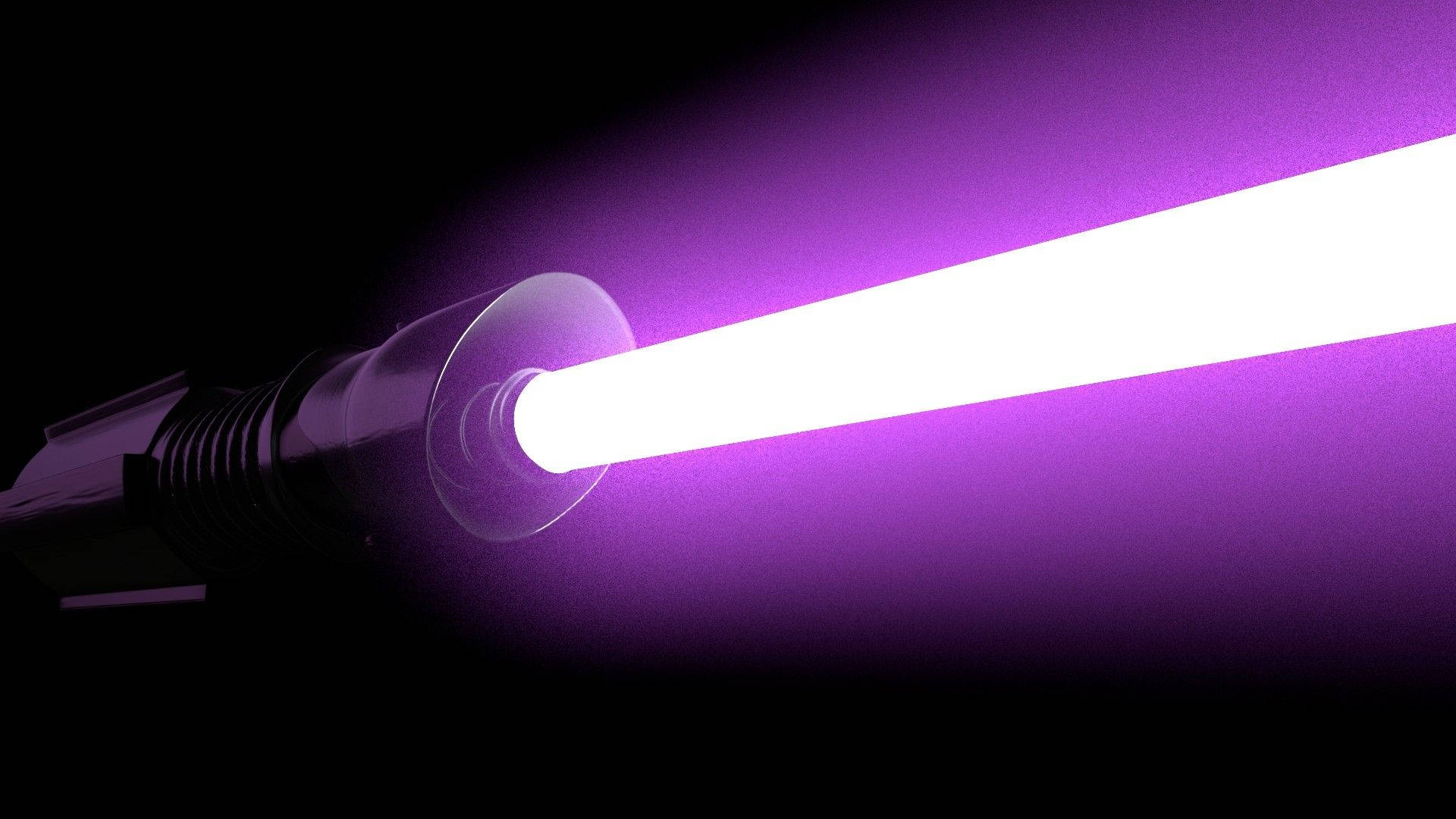 Luminous Purple Lightsaber Wallpaper