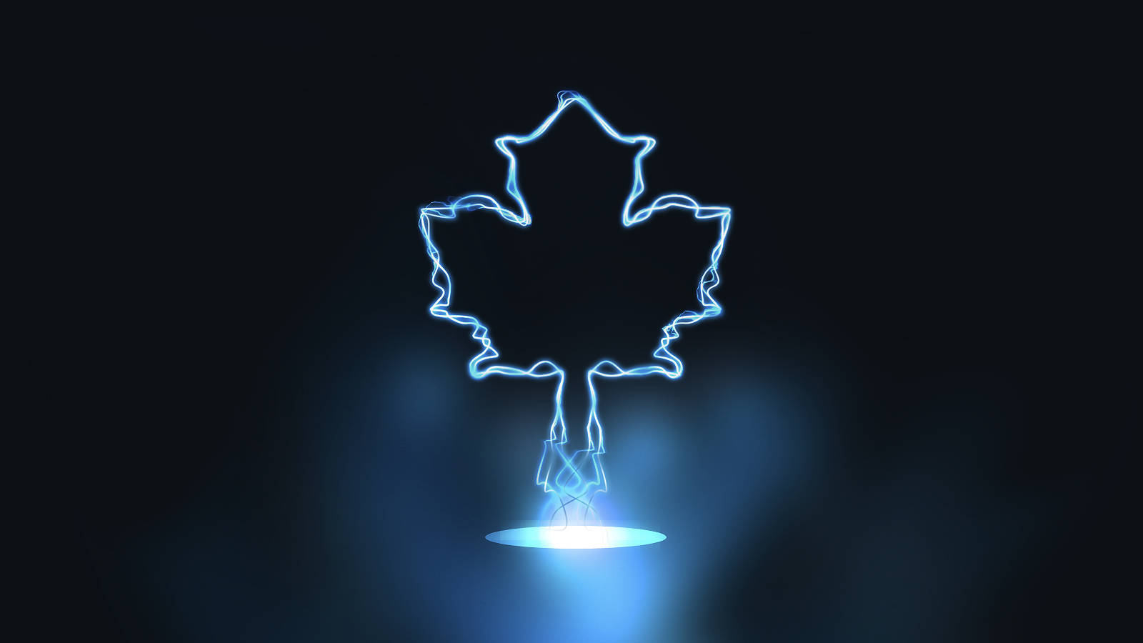 Luminous Toronto Maple Leafs Logo Wallpaper