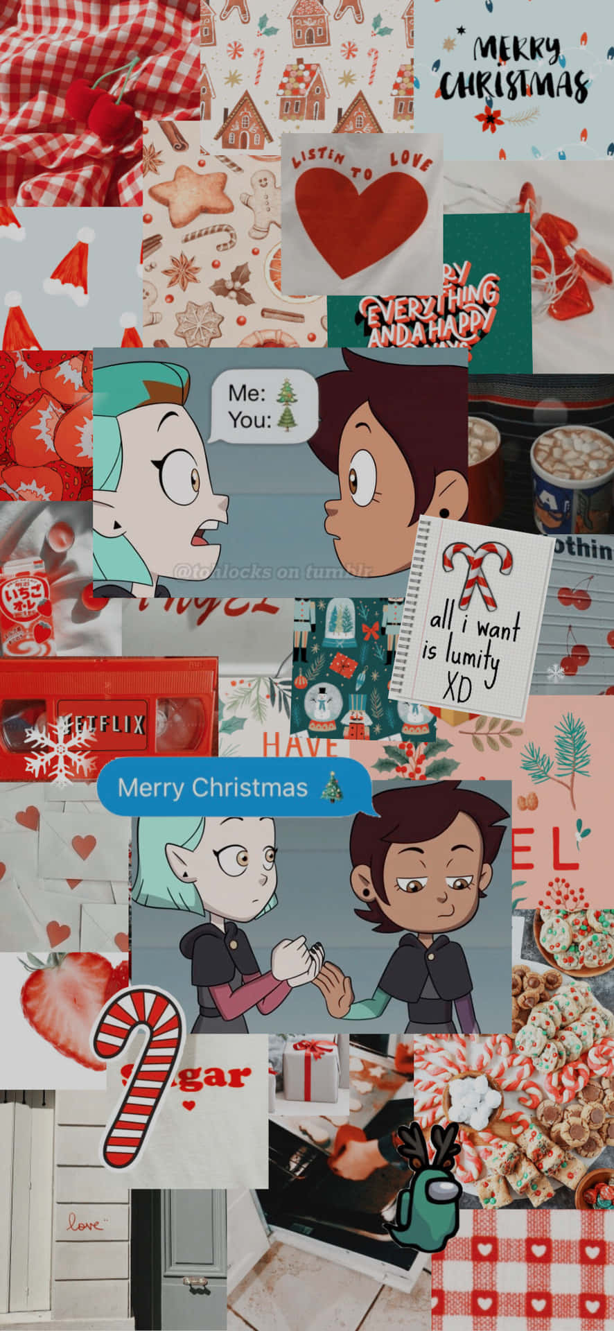 Lumity Christmas Collage Wallpaper