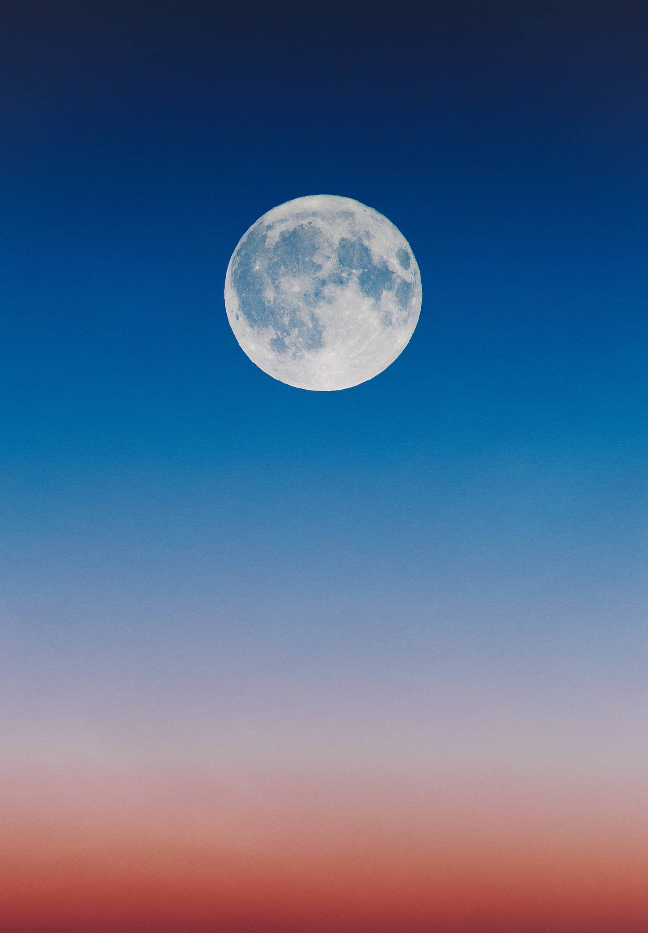 Lunafull Moon Klar Himmel Wallpaper