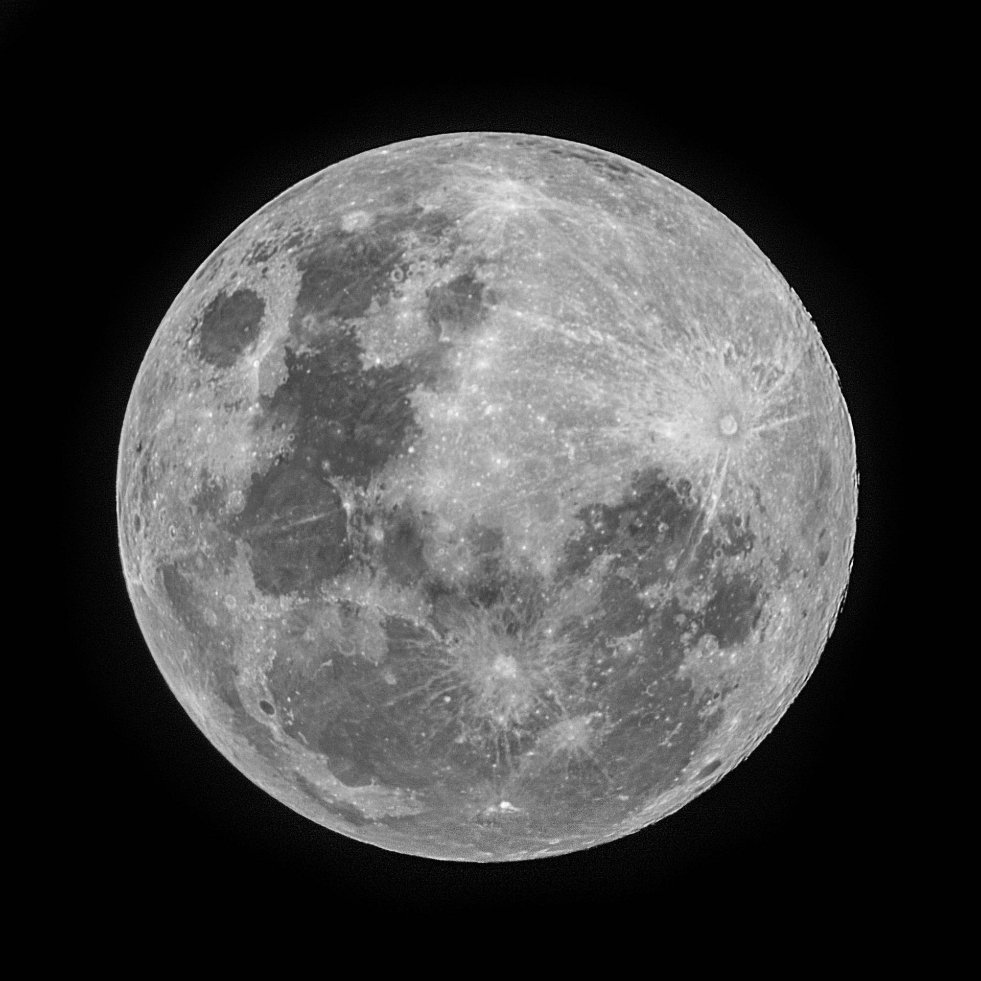 Luna Full Moon Craters Photography Wallpaper