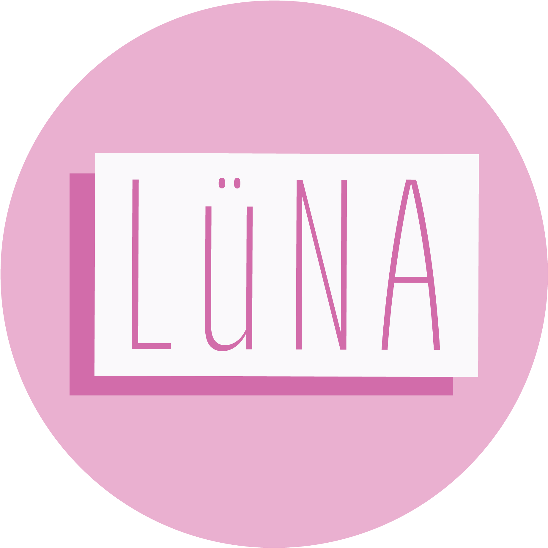 Luna Logoin Pink Circle PNG