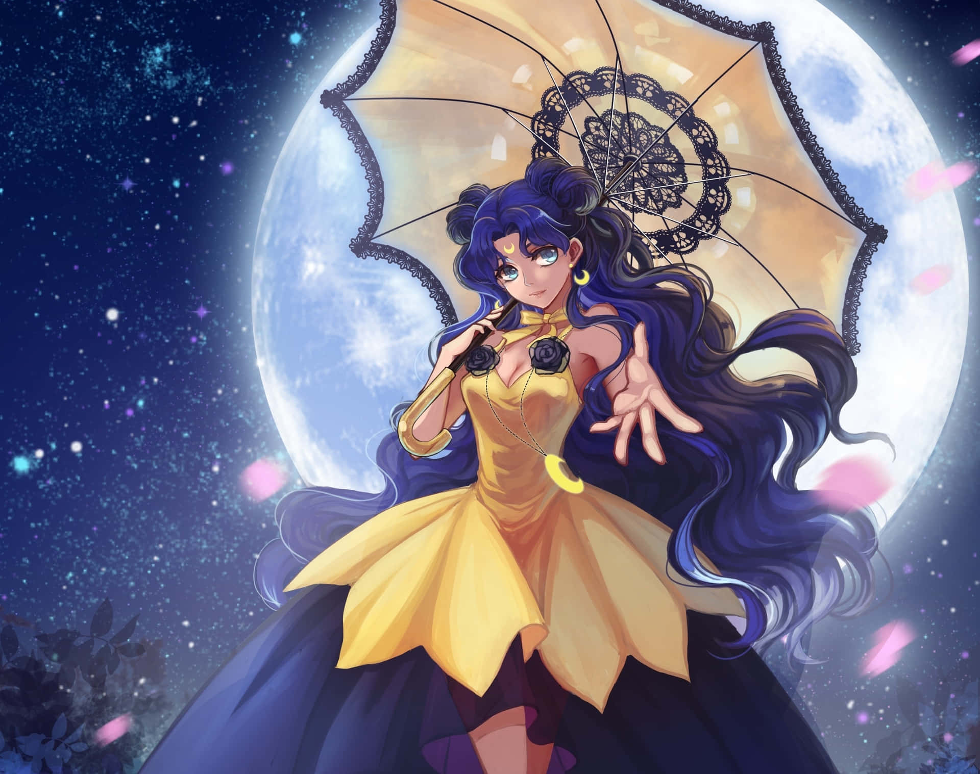 Luna Sailor Moon Profilbillede Wallpaper