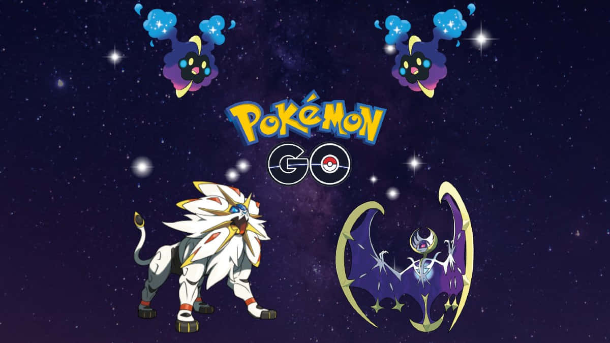 Lunala With Solgaleo And Cosmog Wallpaper