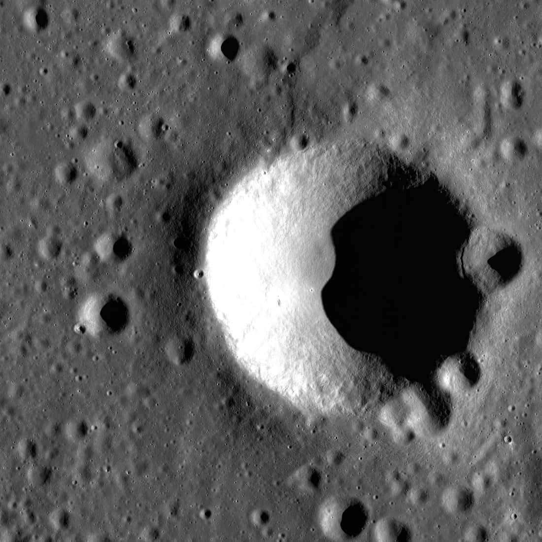 Lunar_ Crater_ Closeup Wallpaper