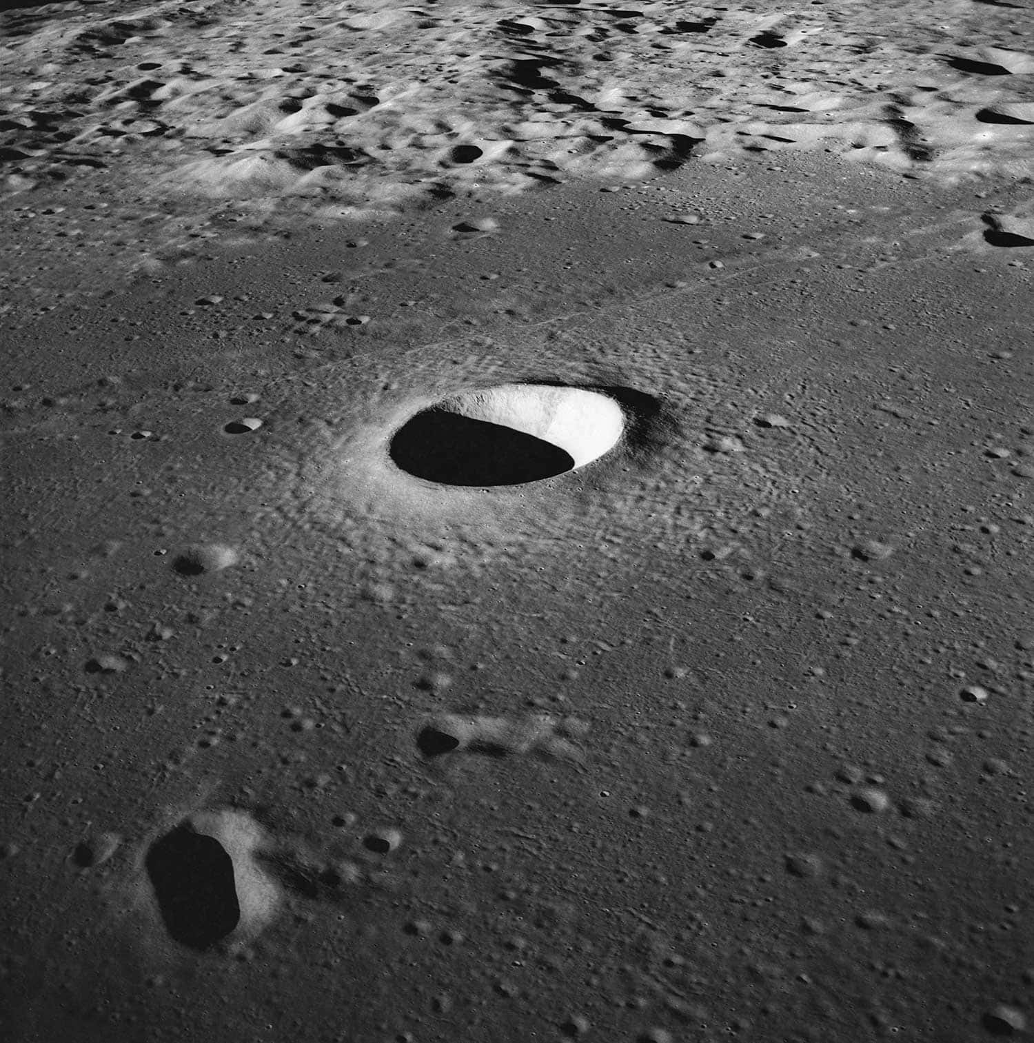 Gros Plan De Cratère Lunaire Fond d'écran