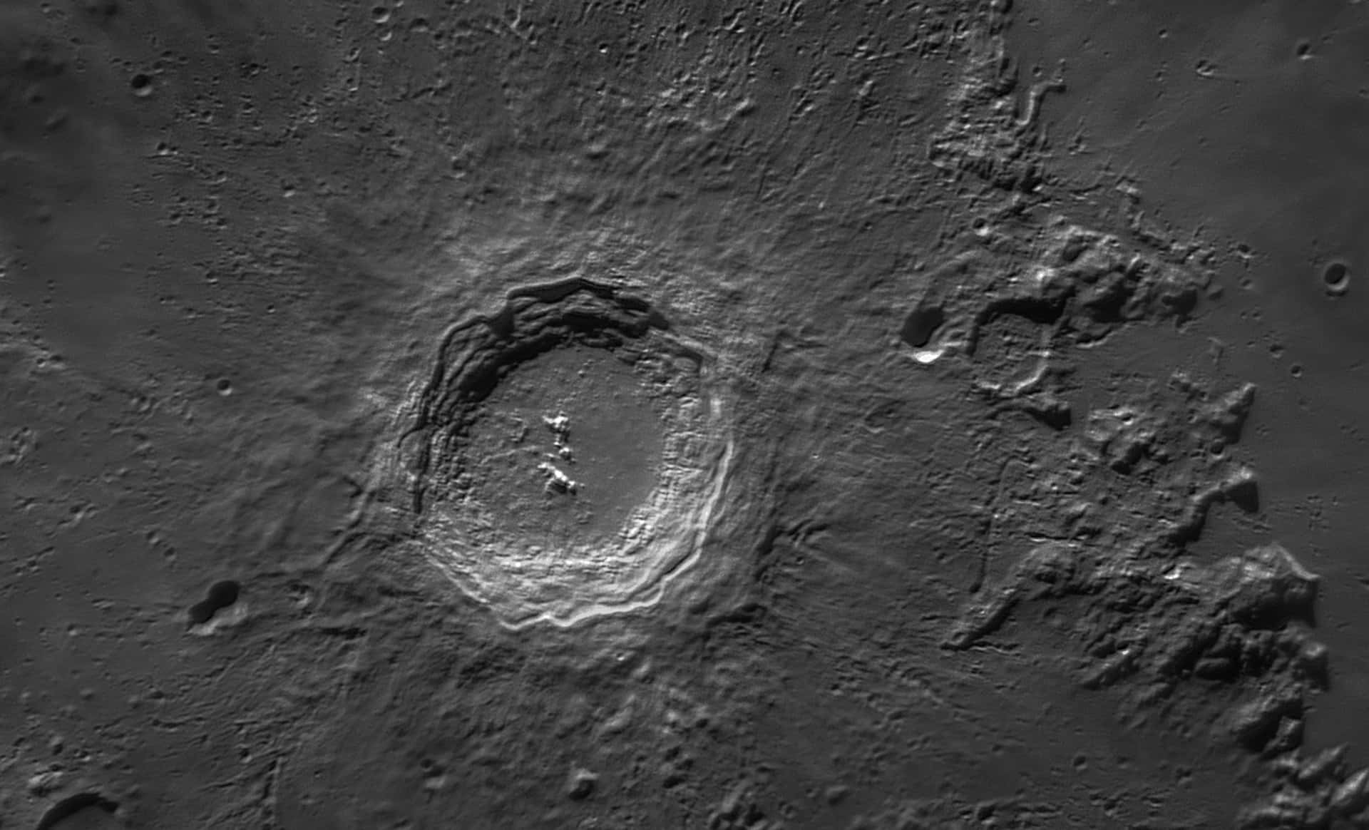 Gros Plan De Cratère Lunaire Fond d'écran