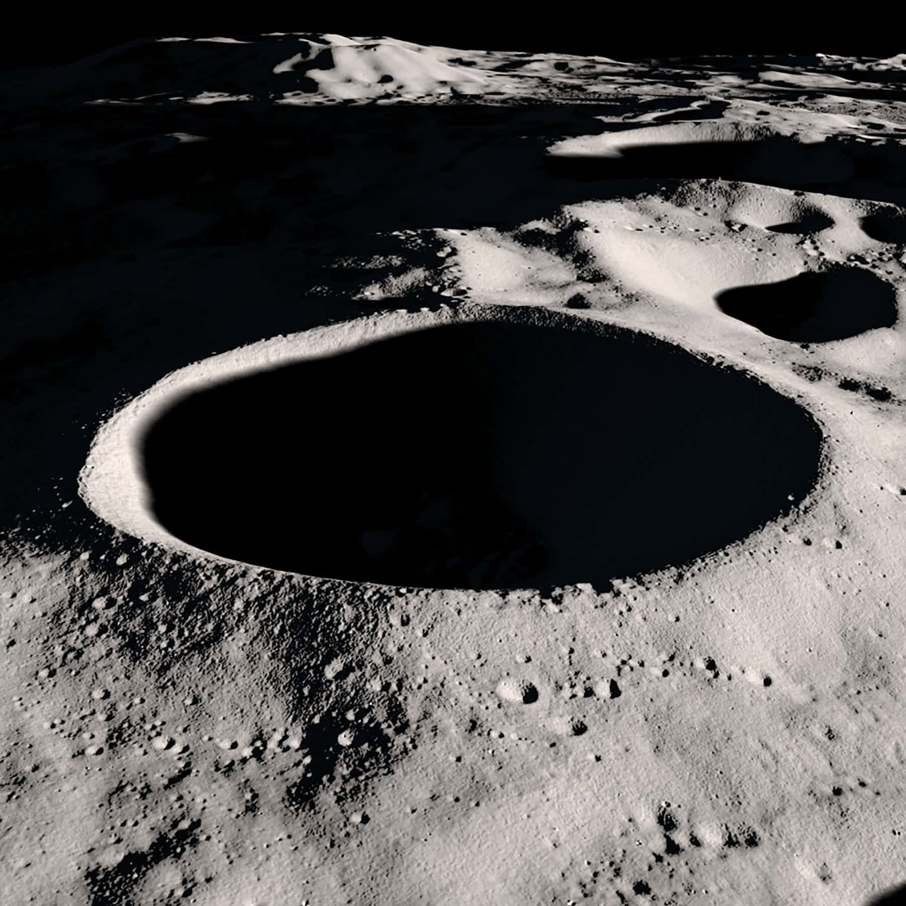 Download Lunar_ Crater_ Closeup Wallpaper | Wallpapers.com