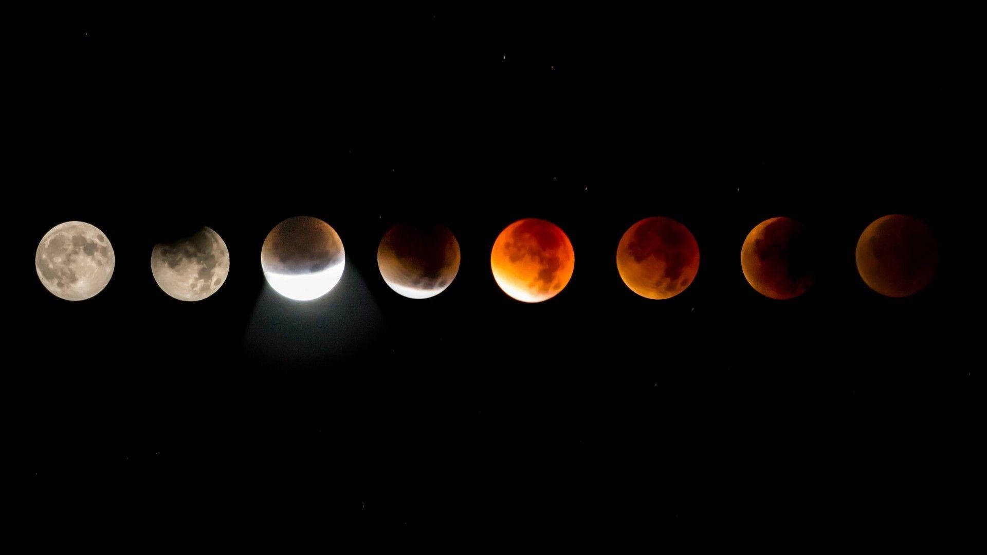 Lunar Eclipse Astronomy Wallpaper