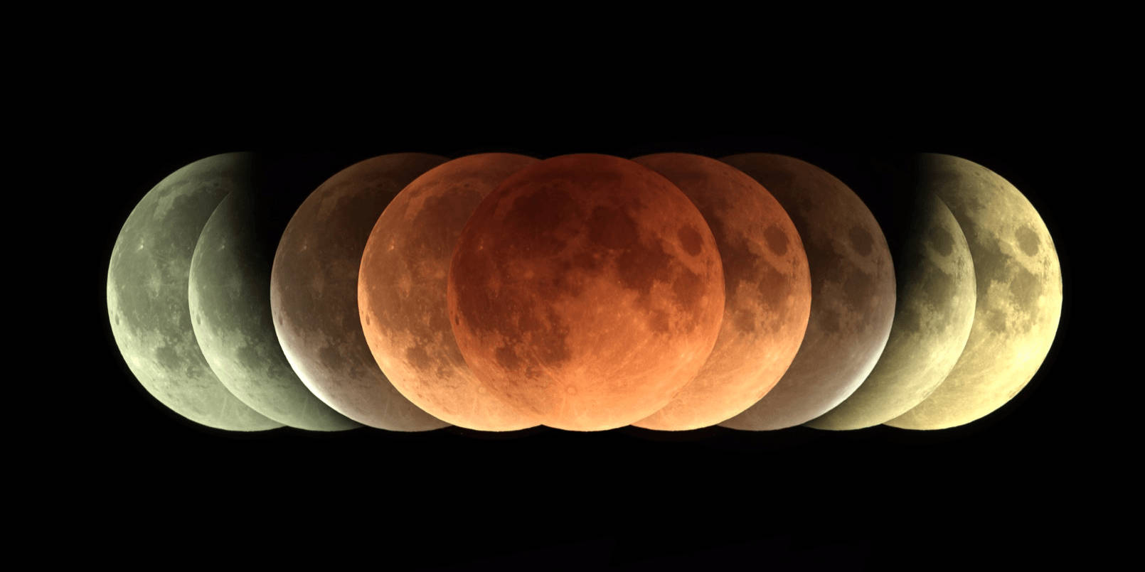 Superposiciónde Eclipses Lunares Fondo de pantalla