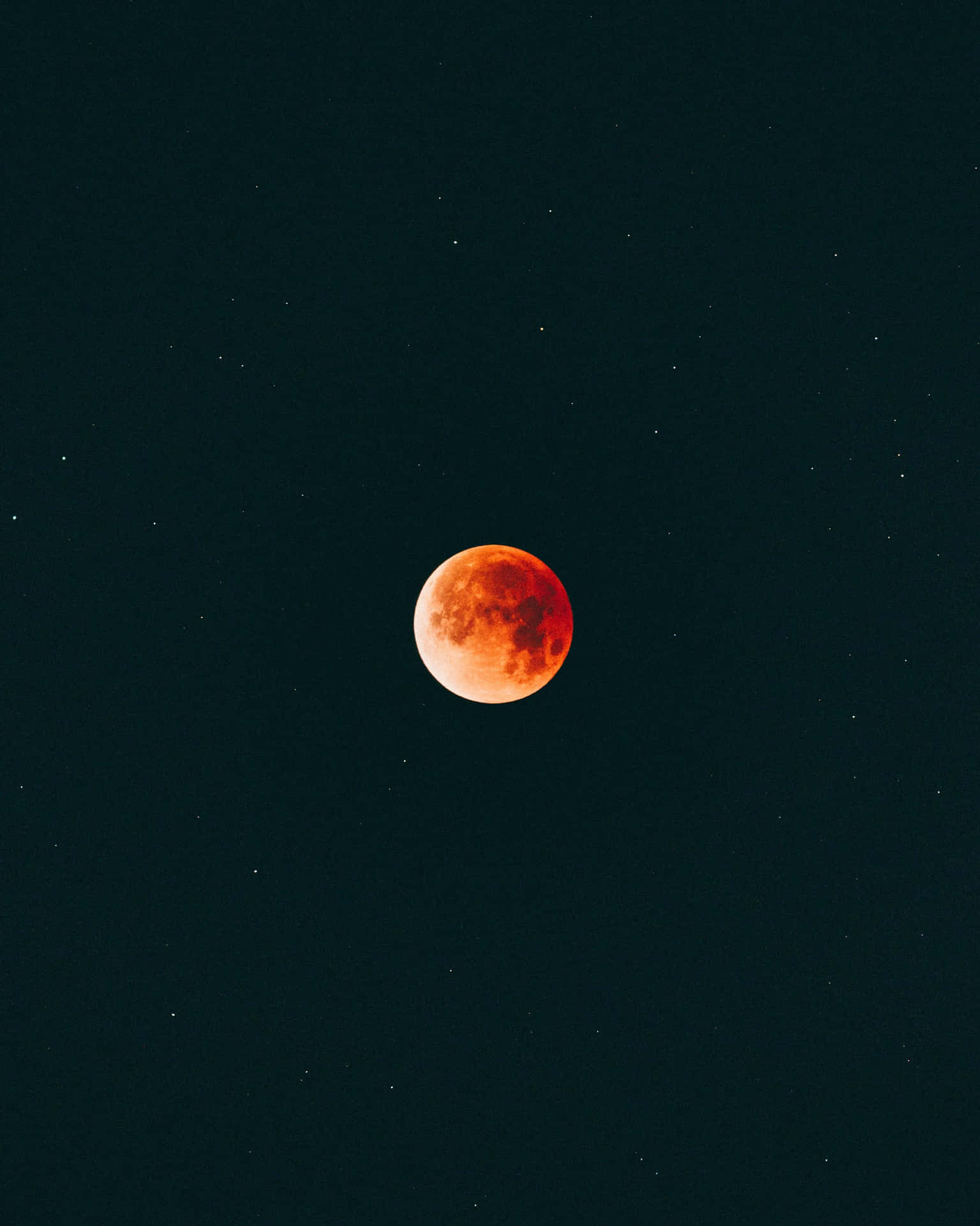 Lunar Eclipse Red Moon Night Sky Wallpaper