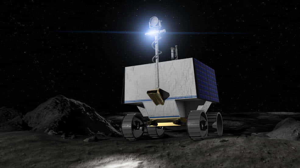 Unlunar Rover Explorando La Superficie De La Luna Fondo de pantalla