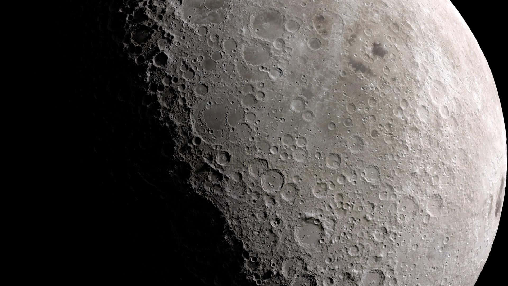 Cratères De Surface Lunaire Gros Plan Fond d'écran