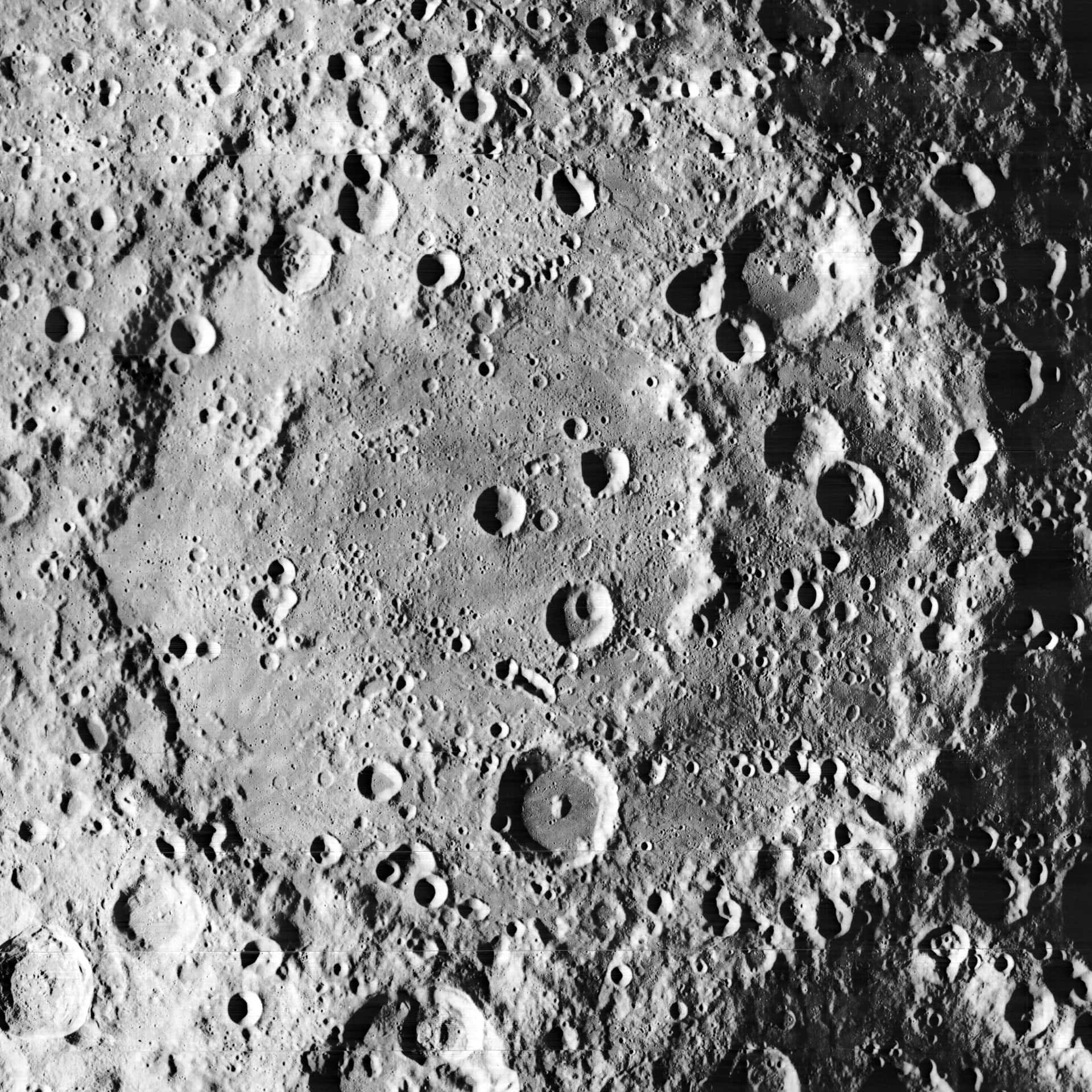 Cratères De Surface Lunaire En Gros Plan Fond d'écran