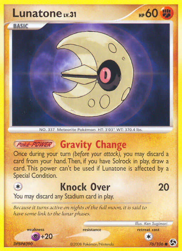 Lunatone Pokemon Card Gravity Change Wallpaper