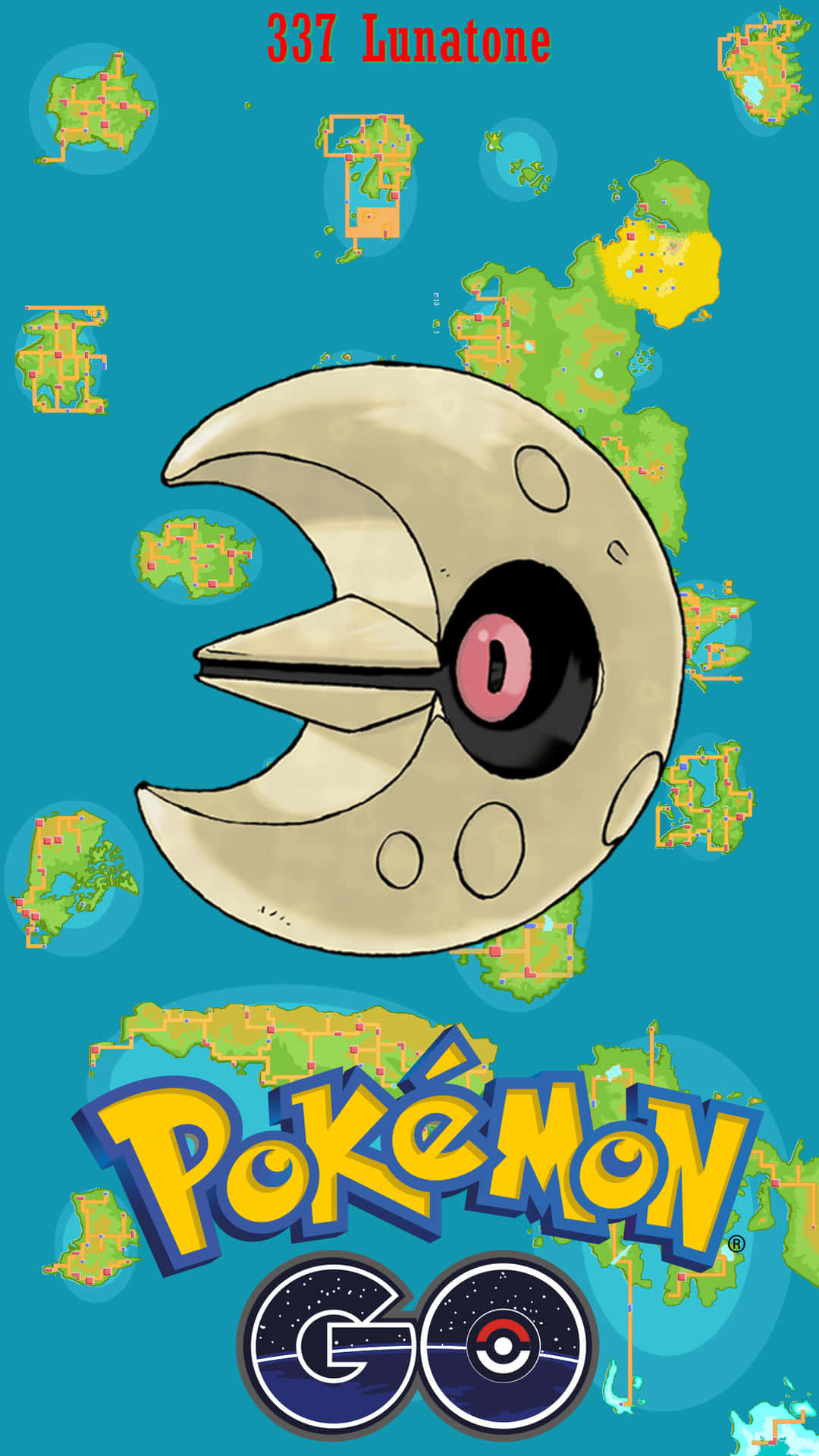Download Lunatone Pokemon Go Wallpaper