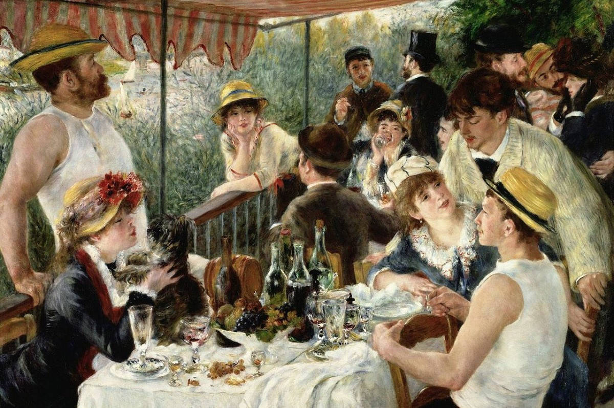 Frokost På Båden Af Renoir Wallpaper