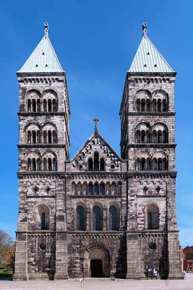 Lund Cathedral Twin Towers Wallpaper