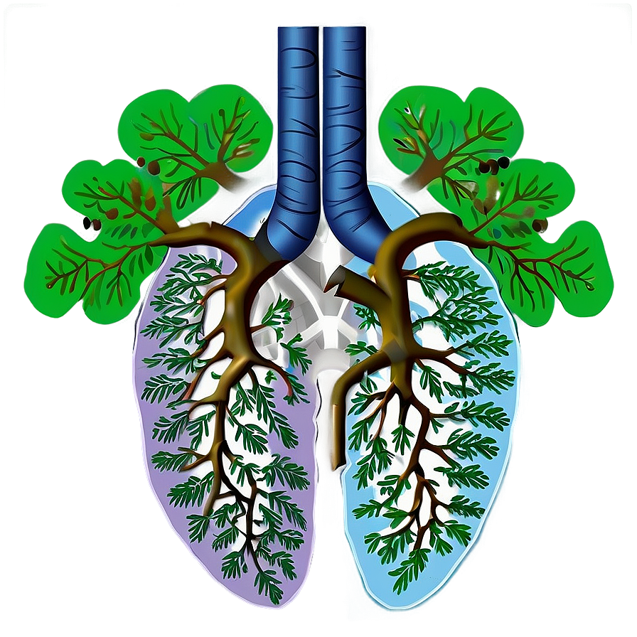 Lungs With Tree Roots Png 18 PNG