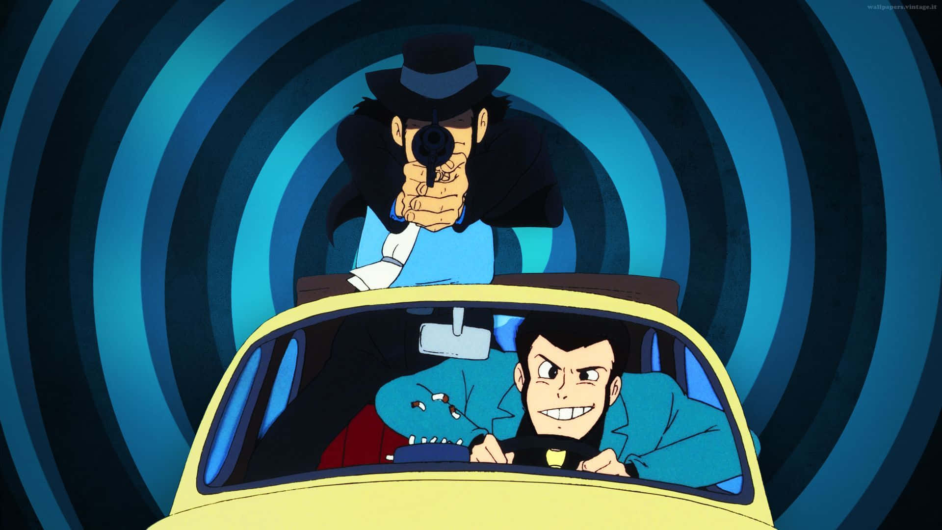 Lupin III and the gang in action Wallpaper