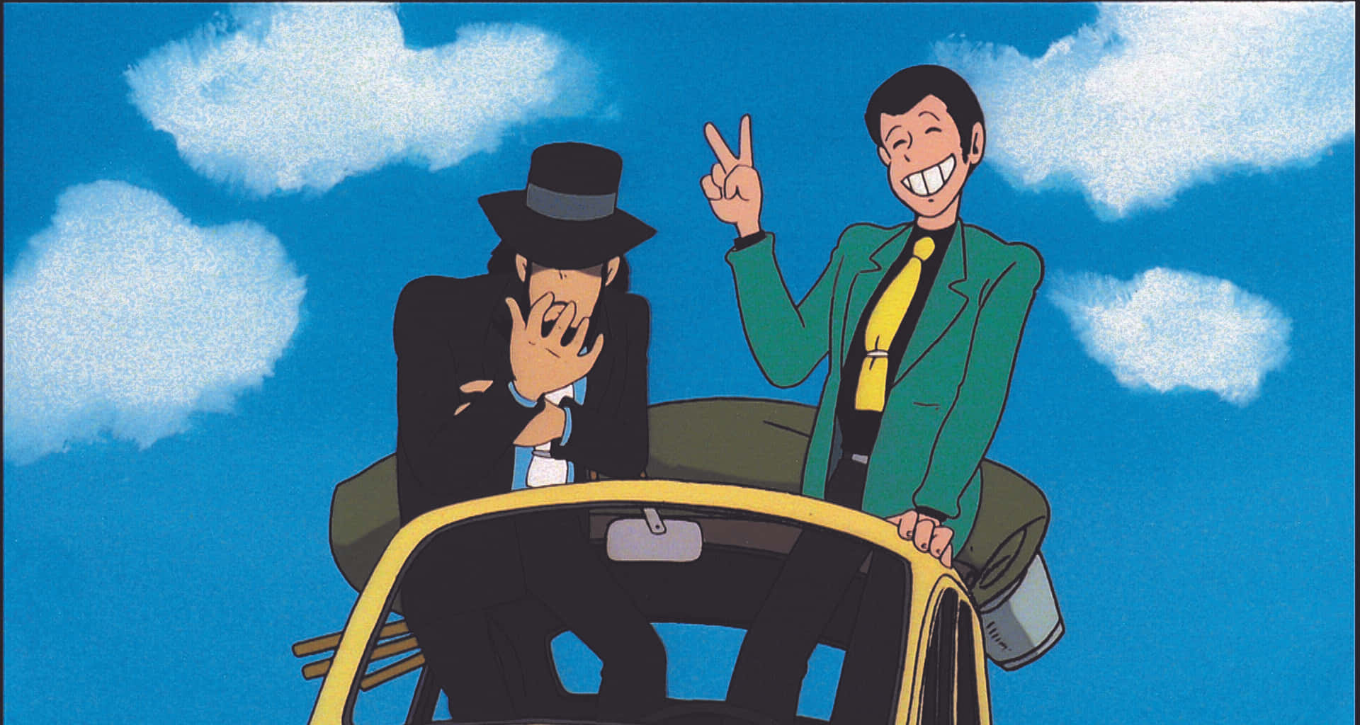 Lupin III and his gang in action at The Castle of Cagliostro Wallpaper