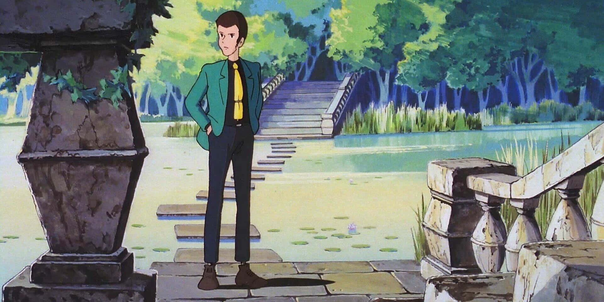 Lupin III and his crew in action at The Castle of Cagliostro Wallpaper