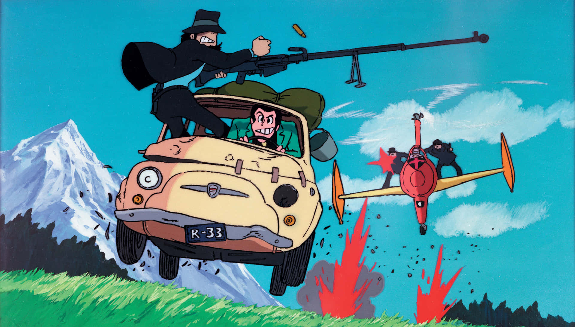 Lupin III and his gang in The Castle of Cagliostro Wallpaper