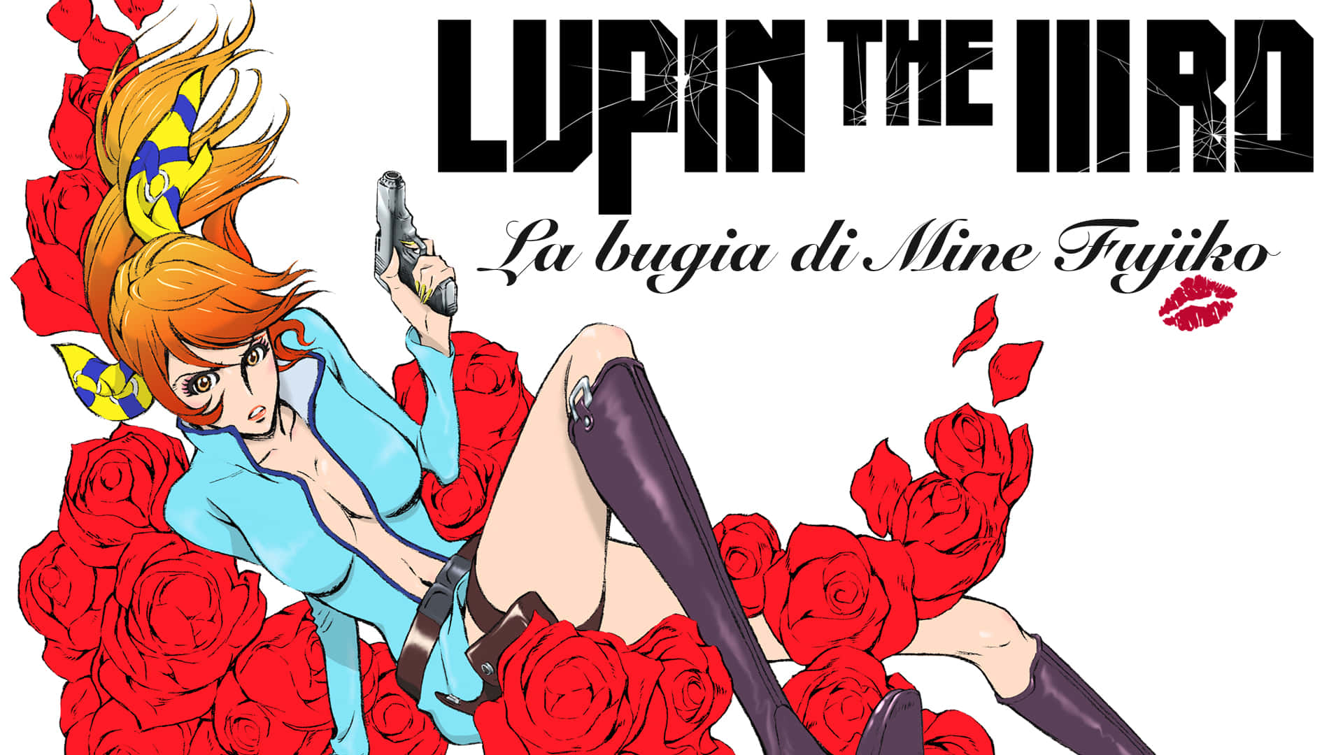 Lupin De Derde Mine Fujiko Kunstwerk Achtergrond