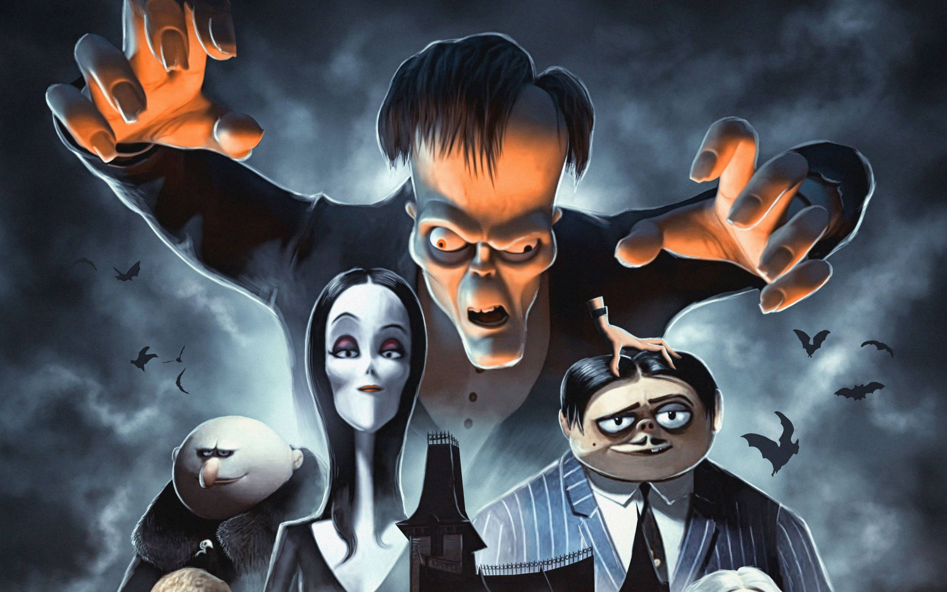 Lurk Skræmmende The Addams Family 2.0 Wallpaper