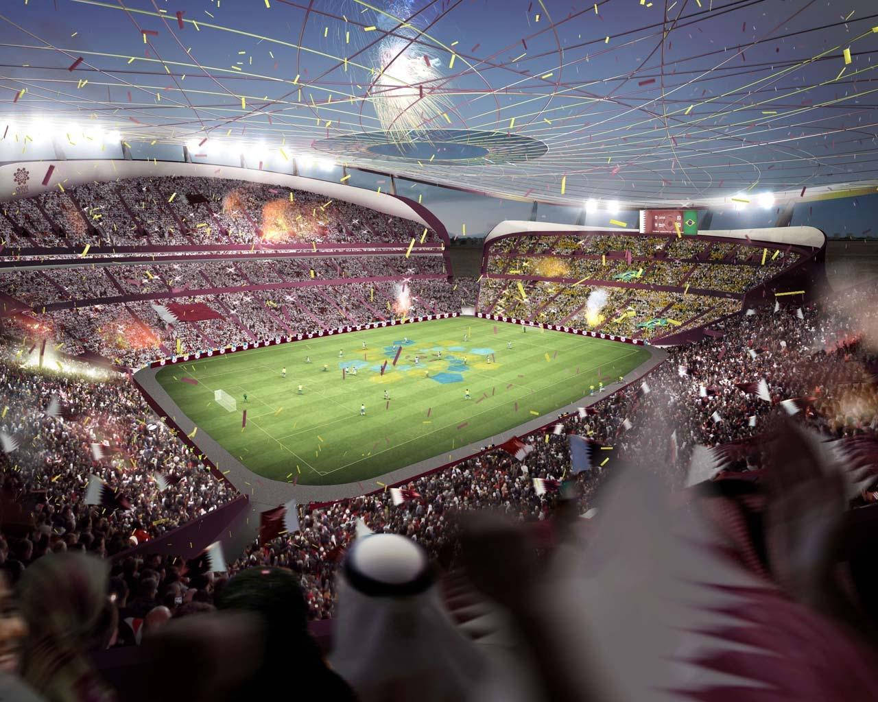 Lusail Stadium Interiors Fifa World Cup 2022 Wallpaper