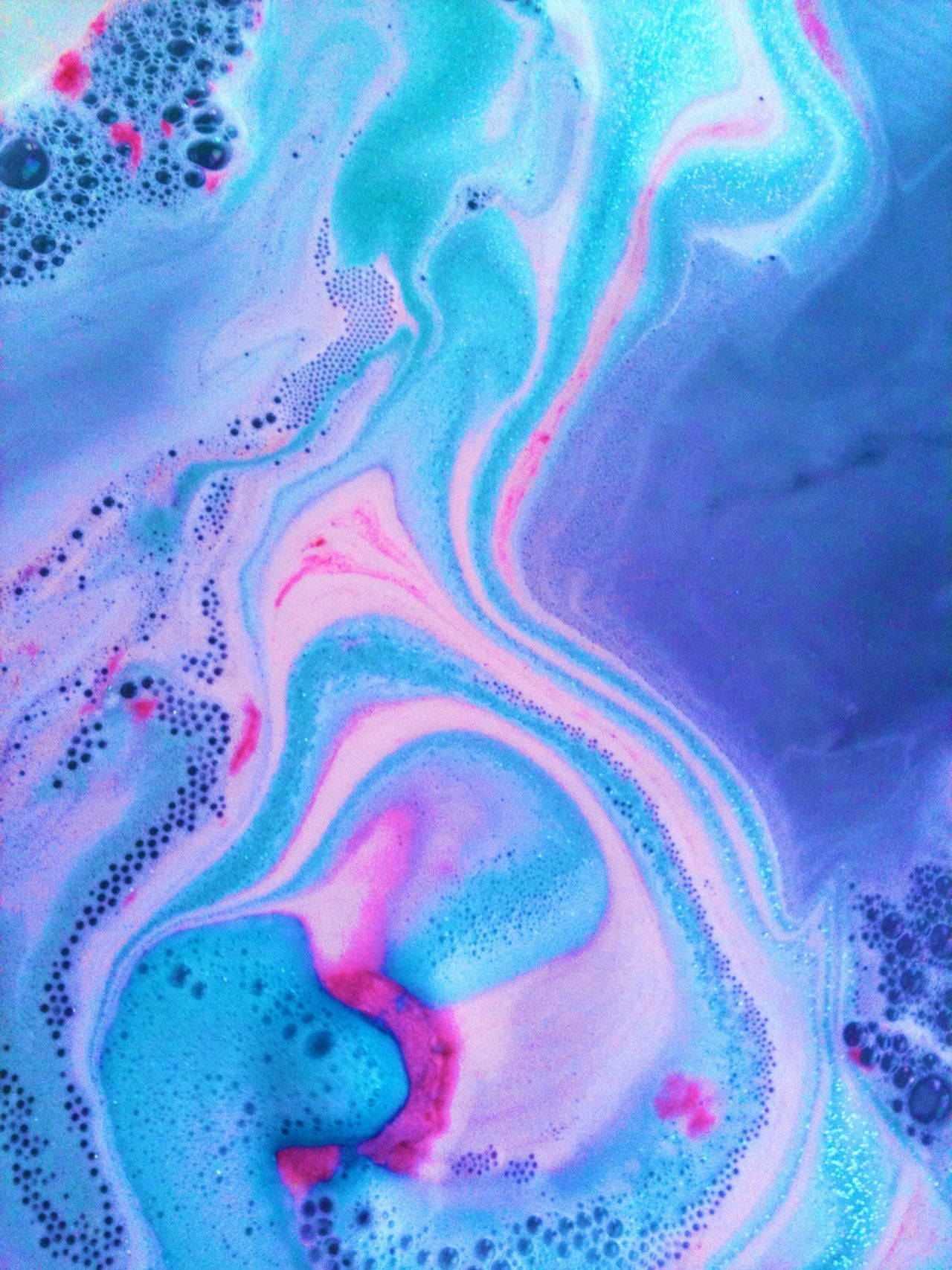 Lush Blue Purple Liquid Mixture Wallpaper