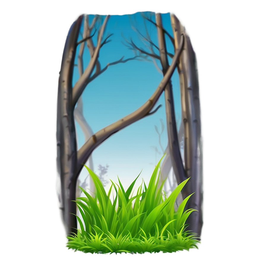 Lush Cartoon Grass Png 06122024 PNG