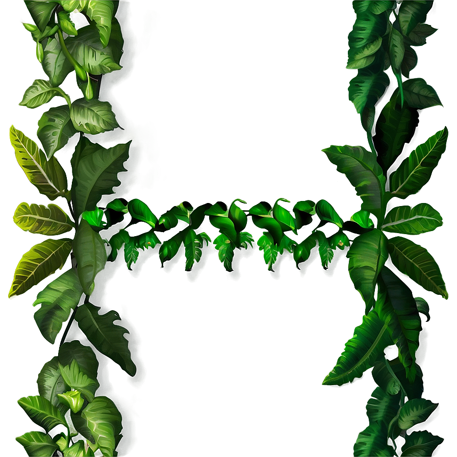 Lush Green Vine Crossing Path PNG