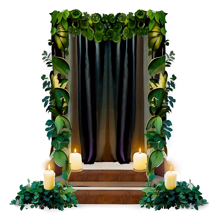 Lush Greenery Altar Png 06242024 PNG