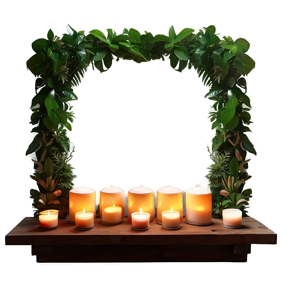 Lush Greenery Altar Png 06242024 PNG