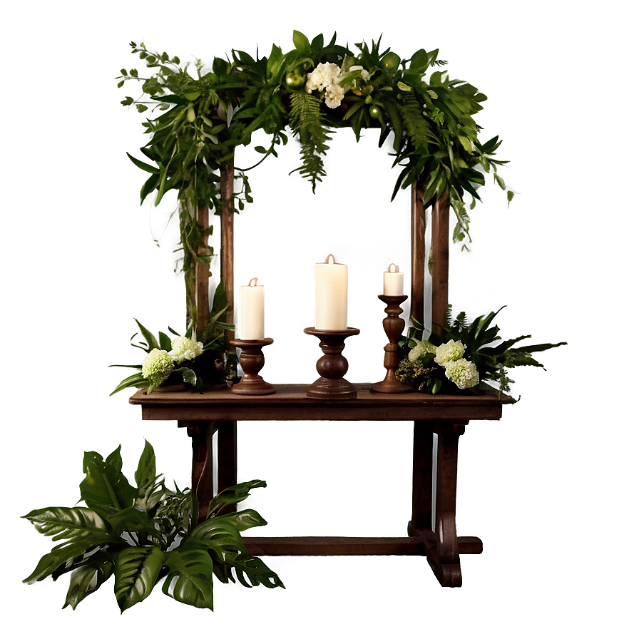 Lush Greenery Altar Png 58 PNG