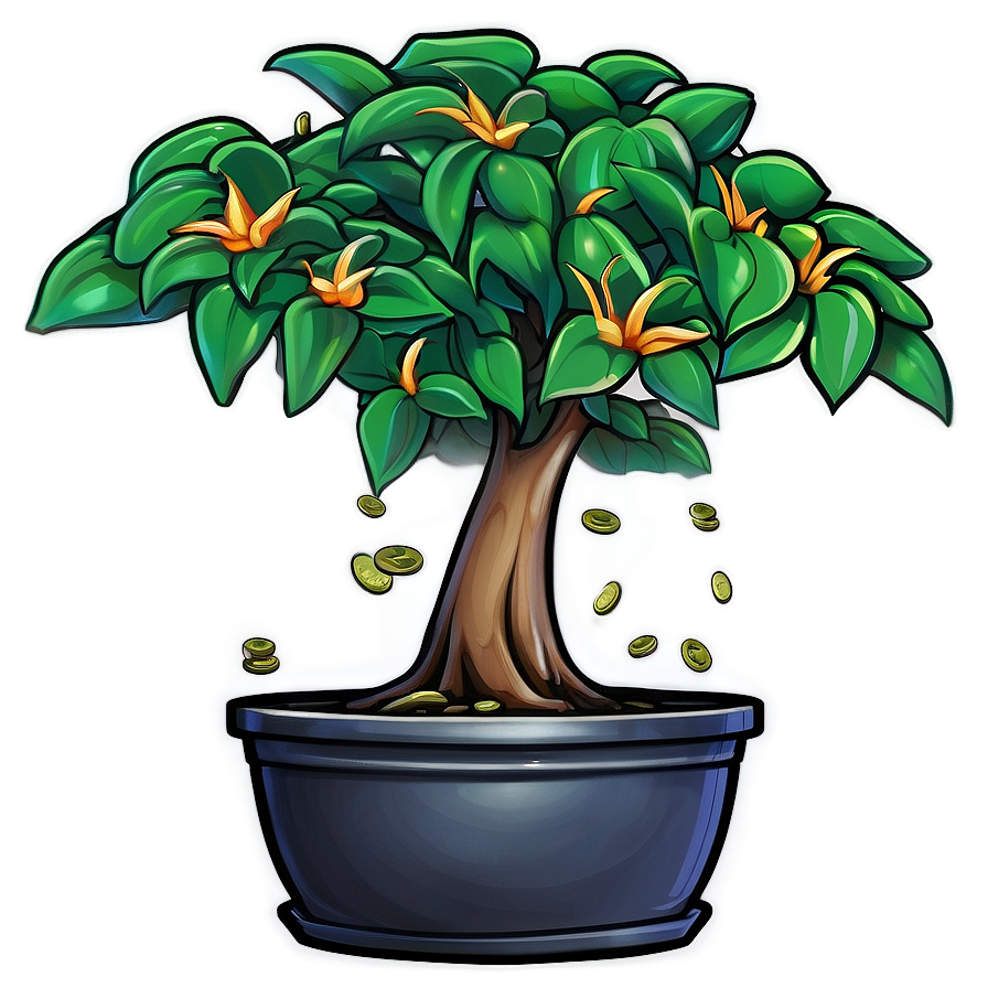Lush Money Tree Artwork Png Uev PNG