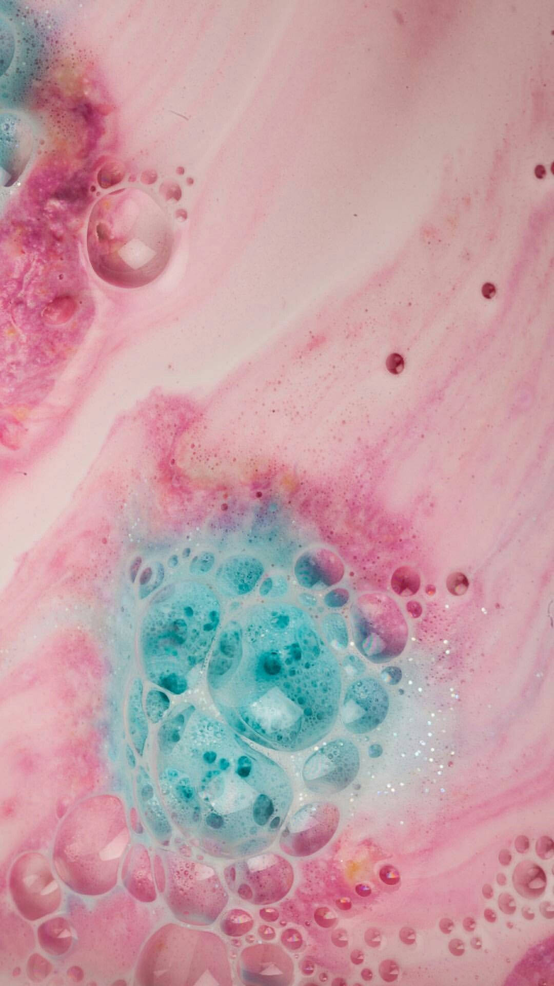Mezclalíquida Exuberante De Color Rosa En Retrato. Fondo de pantalla