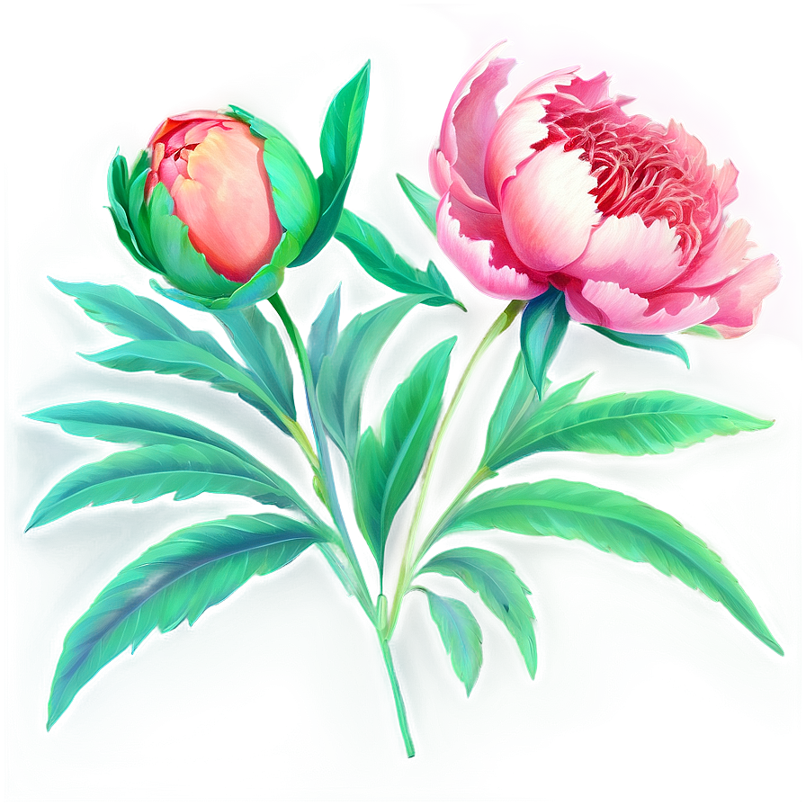 Lush Spring Peony Png 2 PNG