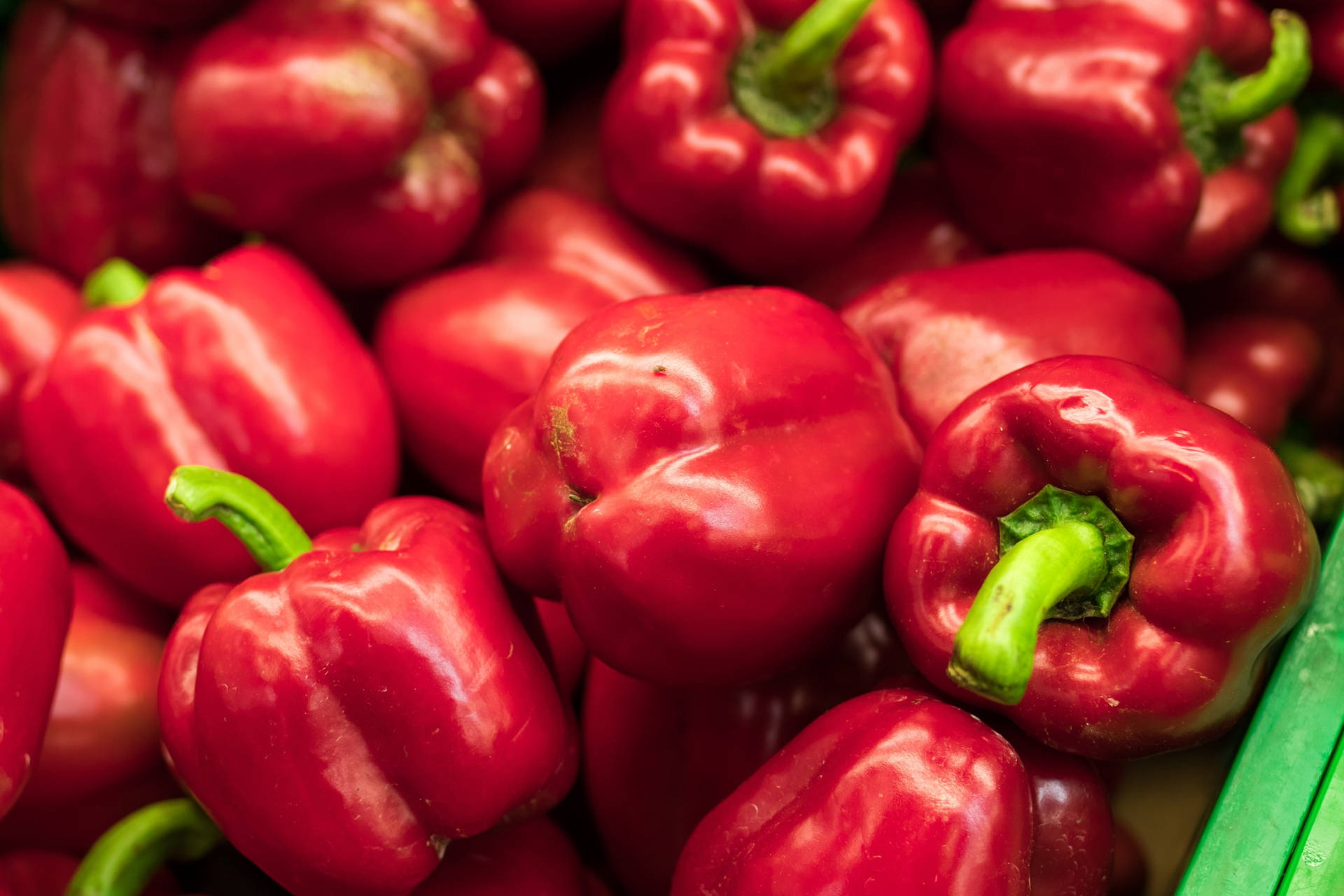 Lustrous Red Bell Pepper Fruits Wallpaper