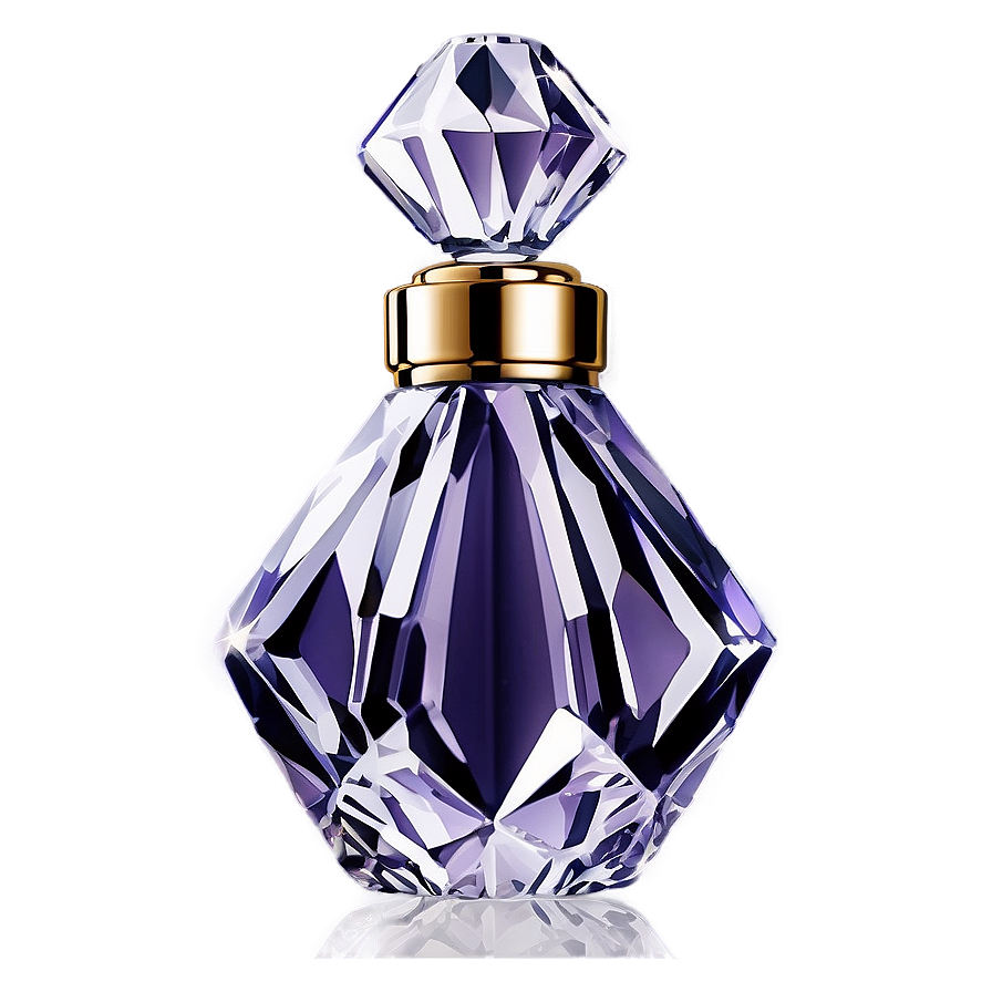 Luxe Diamond Cut Perfume Bottle Png Uhc PNG