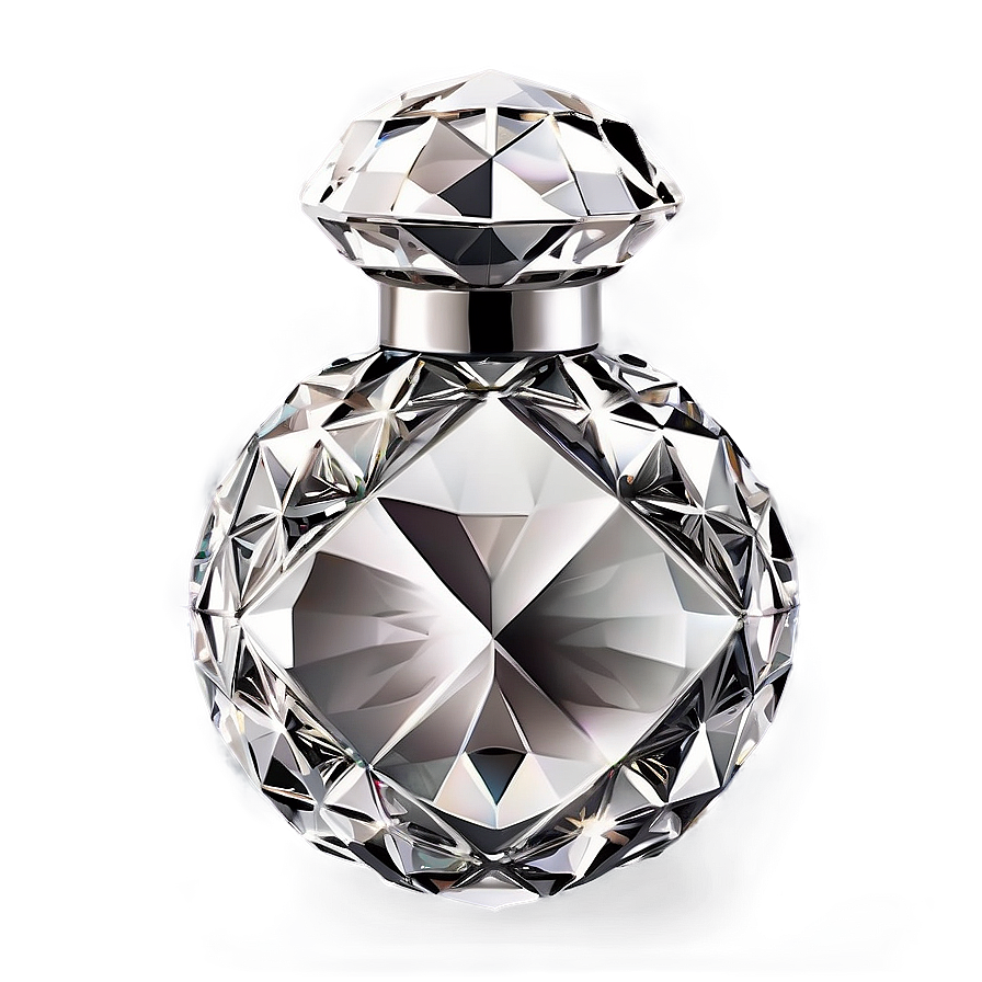 Luxe Diamond Cut Perfume Bottle Png Vbn PNG