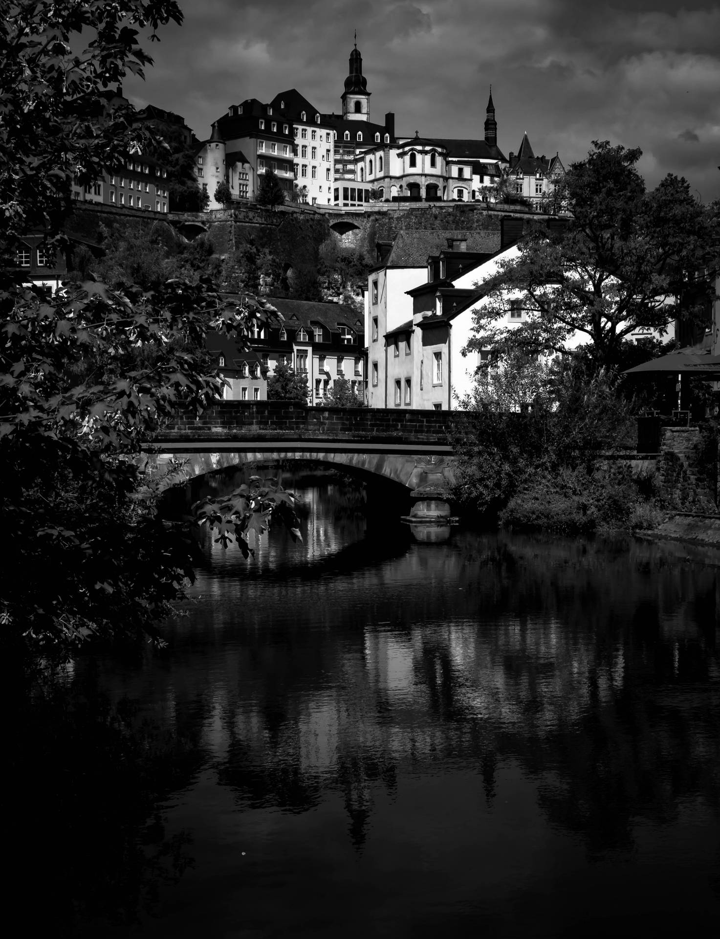 Luxembourg Black And White Wallpaper