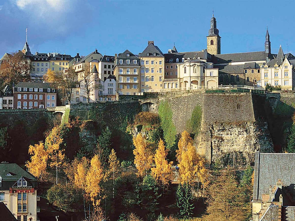 Luxembourg City Autumn View Wallpaper
