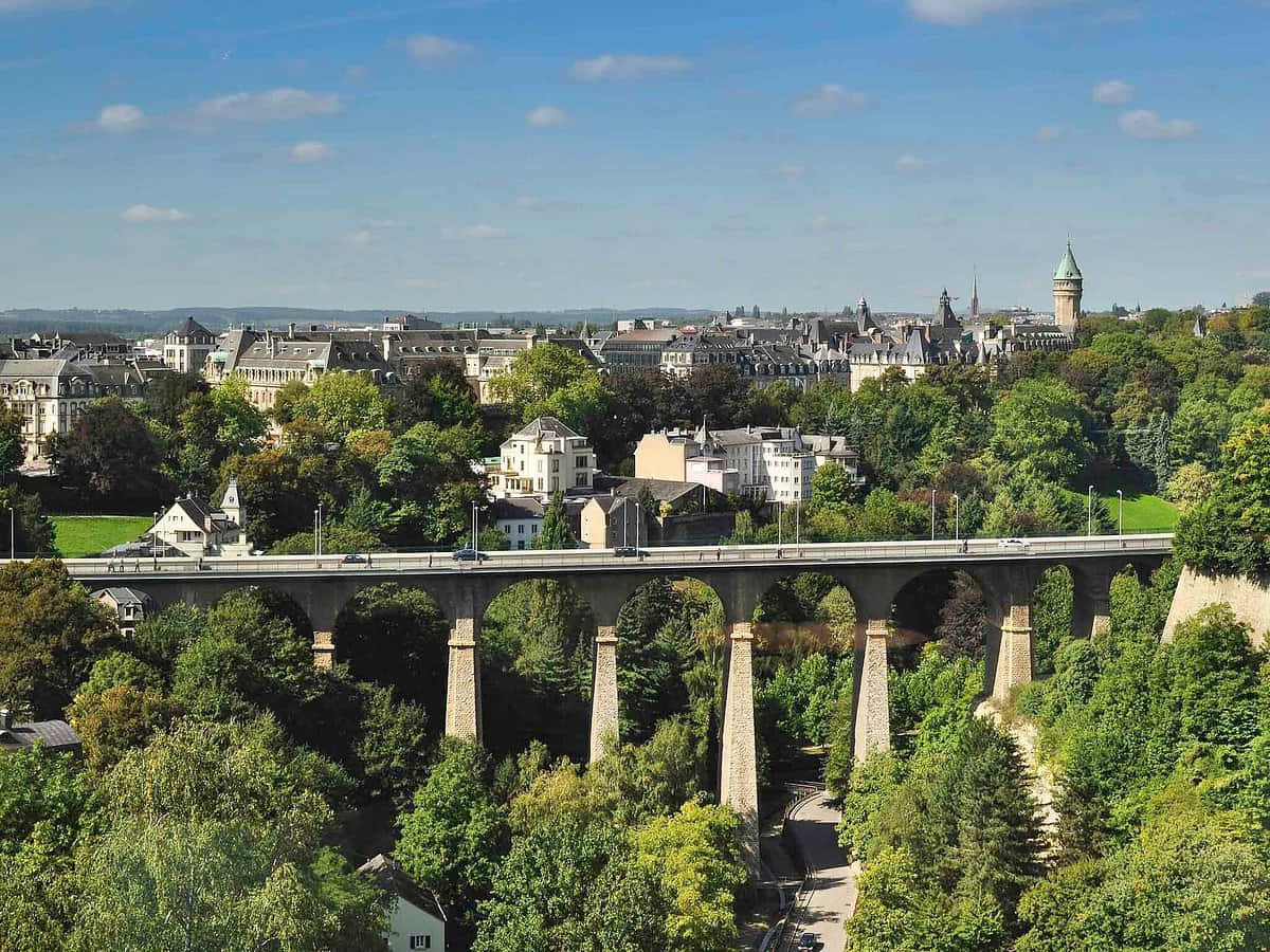 Jembatan Pont Adolphe Kota Luxembourg Wallpaper