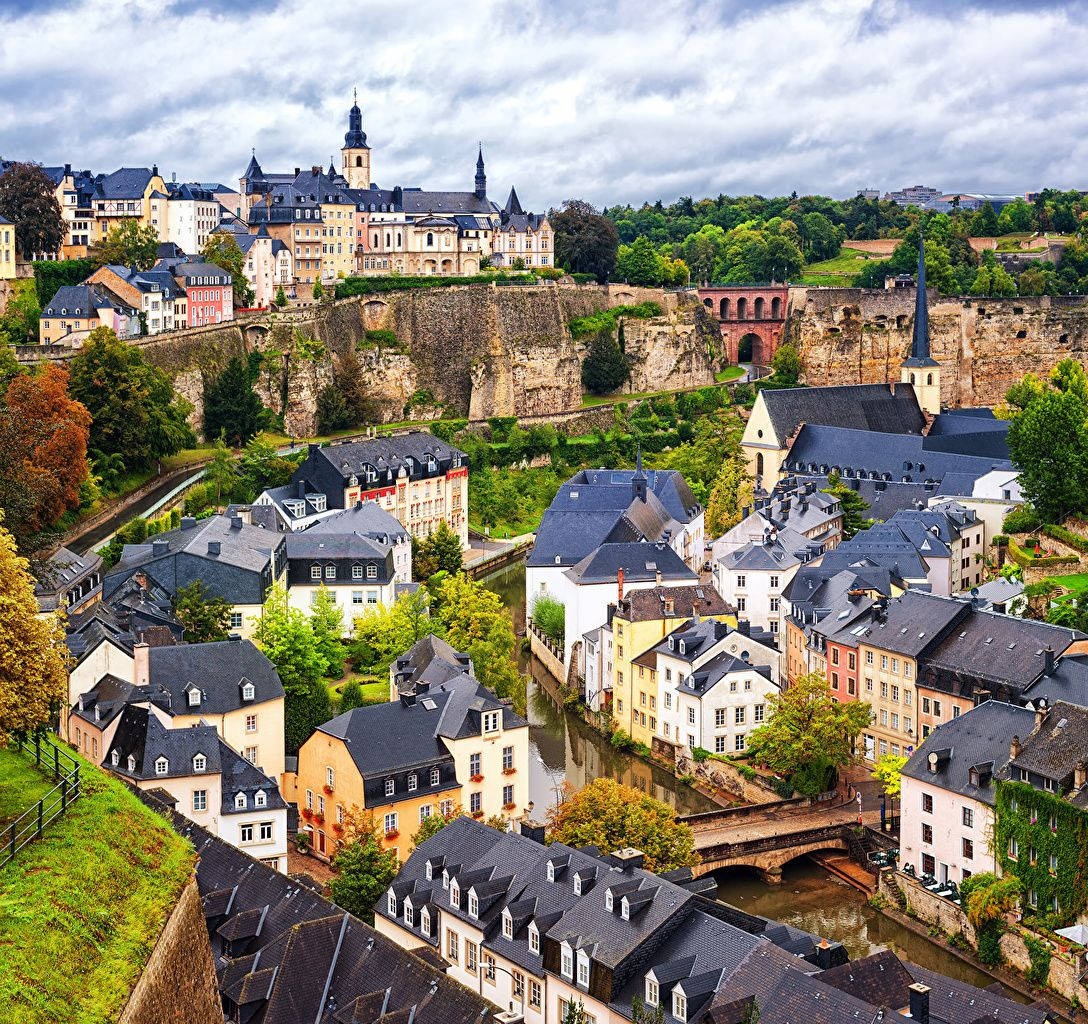 Luxembourg City Top View Wallpaper