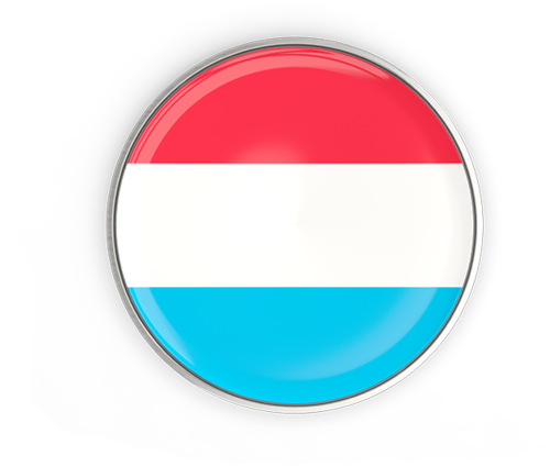 Luxembourg Flag Button PNG