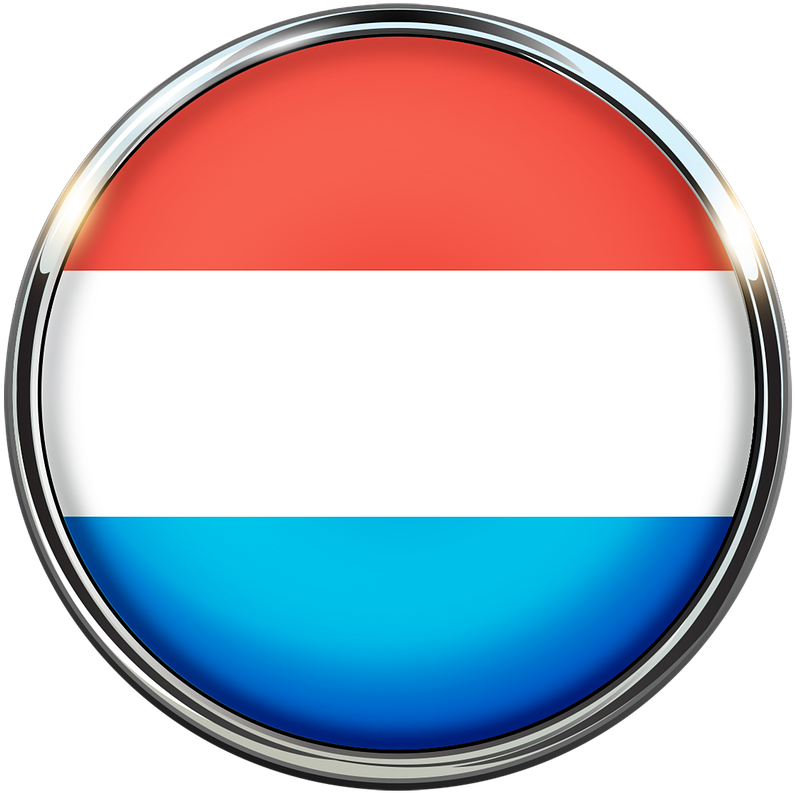 Luxembourg Flag Button PNG